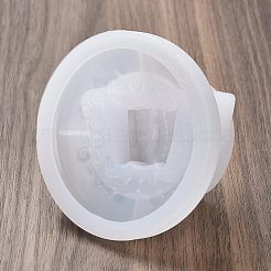 DIYキャンドルシリコンモールド  キャンドル作り用  コラム  ホワイト  8.9x8.7cm  内径：6.7のCM&nbsp;AJEW-M227-02C
