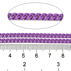 スプレー塗装された304ステンレス鋼カーブチェーン  スプールで  溶接されていない  青紫色  5x3.5x1.6mm&nbsp;STAS-B067-05B-11