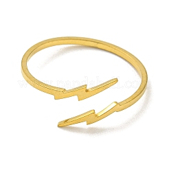 304ステンレスリング  ライトニング  18KGP本金メッキ  内径：18.5mm&nbsp;RJEW-M045-02G
