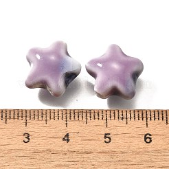 手作りの陶器ビーズ  スター  アザミ  13.5x15x7.5mm  穴：2mm&nbsp;PORC-H013-05-16