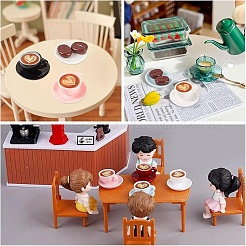 ミニコーヒーカップ樹脂ディスプレイデコレーション30個6色  ドールハウス マイクロ風景装飾アクセサリー  ミックスカラー  26x20x13mm  5個/カラー&nbsp;DJEW-YW0010-12