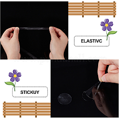 Pe薄膜ステッカー  二重粘着性  滑り止めアクセサリー用  フラットラウンド  透明  25mm  50pcs /シート&nbsp;AJEW-WH0263-26B