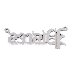 301ステンレススチールペンダント  星座  ステンレス鋼色  魚座  12.5x28x1mm  穴：1.4mm&nbsp;STAS-CJC0004-03P-02
