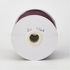 環境に優しい韓国のワックスポリエステルコード  暗赤色  2mm  約90ヤード/ロール（80メートル/ロール）&nbsp;YC-P002-2mm-1134