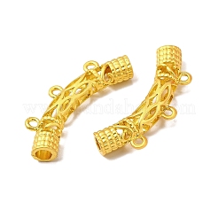 合金曲チューブシャンデリア部品リンク  マットゴールドカラー  41x6x13mm  穴：1.8mm&nbsp;PALLOY-S057-03MG