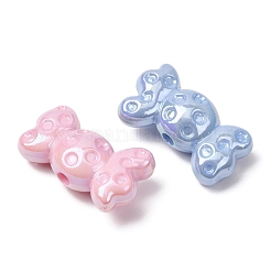 不透明なメッキアクリルビーズ  虹色の  キャンディ  ミックスカラー  16.5x27x10mm  穴：3mm&nbsp;AC-CBAE647-08