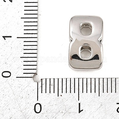 8番真鍮ビーズ  長持ちメッキ  ラックめっき  鉛フリー＆カドミウムフリー  プラチナ  13.5x8.5x5mm  穴：11x3mm&nbsp;KK-B167-B167-26P-08-1
