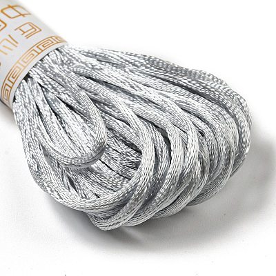ポリエステル刺繍糸  クロスステッチの糸  ライトグレー  2mm  10 M /バンドル&nbsp;OCOR-C005-B10-1