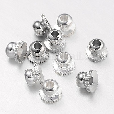 真鍮製スペーサービーズ  バレル  ミックスカラー  4x3mm  穴：1mm&nbsp;KK-E738-61-1