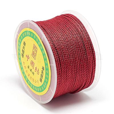 ナイロン糸  ミラノコード/ツイストコード  ファイヤーブリック  1.5~2mm  約54.68ヤード（50m）/ロール&nbsp;NWIR-R039-713-1