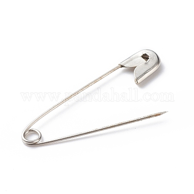 アイアン製安全ピン  プラチナ  36~38x8x3mm  ピン：1mm  約1000個/袋&nbsp;NEED-D006-38mm-1