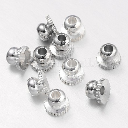 真鍮製スペーサービーズ  バレル  ミックスカラー  4x3mm  穴：1mm&nbsp;KK-E738-61-1