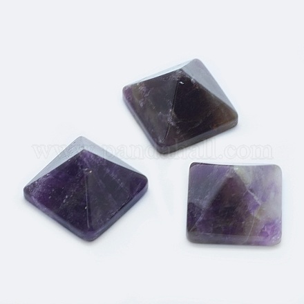 天然石アメジストカボション  ピラミッド  20x20x12~13mm  対角長さ：26mm&nbsp;G-G759-Y04-1