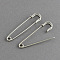 Iron Kilt Pins Brooch clasps jewelry findings, Platinum, 80x17mm, pin: 1.5mm