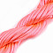 Polyester Thread, Satin Rattail Cord, Coral, 2mm, about 10m/bundle