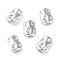 Rack Plating Brass Spacer Beads, Nuggets, Silver, 7.5x6x3.5mm, Hole: 1.6~1.8mm
