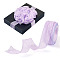 Polyester Crumpled Ribbon, for Bowknot, Flower, Gift Decoration, Lilac, 1 inch(25mm)