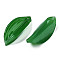 Plastic Pendants, Leaf, Green, 34.5~37x10.5~15x6~7mm, Hole: 1mm