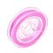 Strong Stretchy Beading Elastic Thread, Flat Elastic Crystal String, Pink, 0.8mm, about 10.93 yards(10m)/roll