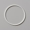 Brass Linking Rings, Round Ring, Silver, 25x0.5mm, Inner Diameter: 23mm