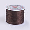 Flat Elastic Crystal String, Elastic Beading Thread, for Stretch Bracelet Making, Coconut Brown, 0.5mm, about 49.21 yards(45m)/roll