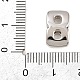 8番真鍮ビーズ  長持ちメッキ  ラックめっき  鉛フリー＆カドミウムフリー  プラチナ  13.5x8.5x5mm  穴：11x3mm&nbsp;KK-B167-B167-26P-08-3