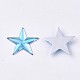 プラスチックカボション  スター  空色  13x14x1.5mm  約2000個/袋&nbsp;KY-T012-02F-2