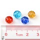 カット加工ロンデル透明ガラスビーズ  ミックスカラー  8x6mm  穴：1mm&nbsp;GLAA-R152-8mm-M1-4