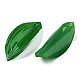 プラスチックチャーム  葉  グリーン  34.5~37x10.5~15x6~7mm  穴：1mm&nbsp;X-KY-N015-130-1