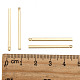 真鍮チャーム  ラックめっき  長方形  ライトゴールド  30x2x2mm  穴：1mm&nbsp;KK-D510-02KCG-3