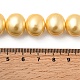 シェルパールビーズ連売り  ポテト  ゴールド  12.5~13x15~15.5x12~12.5mm  穴：0.9mm  約31個/連  15.71インチ（39.9cm）&nbsp;BSHE-F013-01M-4