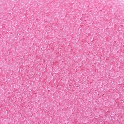 MIYUKIラウンドロカイユビーズ  日本製シードビーズ  11/0  （rr1320)染め透明パールピンク  11/0  2x1.3mm  穴：0.8mm  約50000個/ポンド&nbsp;SEED-G007-RR1320