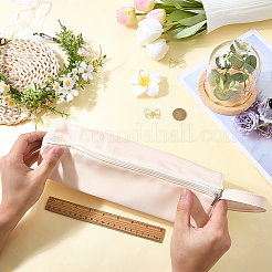 ハンドル付きPUレザーバッグ  ヘアカーラー用  長方形  モカシン  29x10x8.05cm&nbsp;ABAG-WH20010-33B