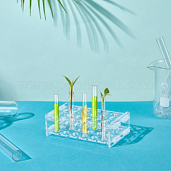 アクリル試験チューブディスプレイラック  ラボ用品  透明  完成品：134x75x37mm&nbsp;AJEW-WH0434-93B-01-1