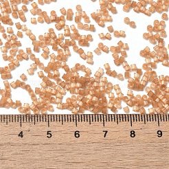 ガラス竹ビーズ  模造キャットアイ  シリンダー  ペルー  2x1.5mm  穴：1.2mm  約2777個/10g&nbsp;X1-SEED-B001-03A-04