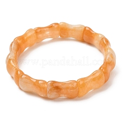 竹製天然トパーズ翡翠ビーズストレッチブレスレット（女性用・男性用）  内径：2.36インチ（6cm）&nbsp;BJEW-K272-01Q