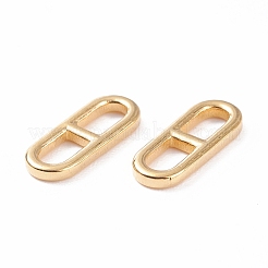 PVD真空メッキ304ステンレス鋼リンクコネクター  長持ちメッキ  オーバル  ゴールドカラー  13x5x1.5mm  穴：2.5x4.5mm&nbsp;STAS-B024-96G-01