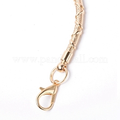 アイロンバッグハンドル  カニカン付き  半円  バッグアクセサリー用  ライトゴールド  10.3x11.7x0.55cm&nbsp;FIND-WH0069-45LG