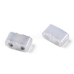 2穴不透明ガラスシードビーズ  光沢のある  長方形  ゲインボロ  4.5~5.5x2x2~2.5mm  穴：0.5~0.8mm&nbsp;SEED-S023-06M