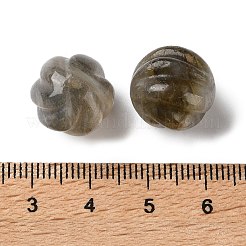 天然ラブラドライト彫刻ビーズ  ラウンド  13.5~15.5mm  穴：1~1.2mm&nbsp;GG-CBABD99-02B