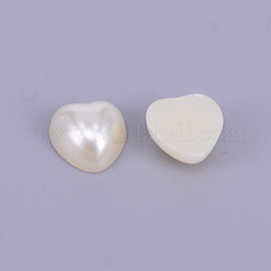 ABSプラスチック製カボション  ハート  古いレース  8x8x4mm  約100個/袋&nbsp;KY-CJC0002-01C