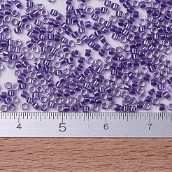MIYUKIデリカビーズ  シリンダー  日本製シードビーズ  11/0  （db0906)スパークリングパープルライニングクリスタル  1.3x1.6mm  穴：0.8mm  約2000PCS /ボトル  10 G /ボトル&nbsp;SEED-JP0008-DB0906