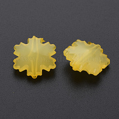 模造ゼリーアクリルビーズ  多面カット  スノーフレーク  きいろ  15x14x6mm  穴：1.6mm  約970個/500g&nbsp;MACR-S373-92-E07