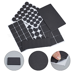 EVA滑り止めマット  粘着式家具パッド  混合形状  ブラック  25~143x25~100x3~4.5mm&nbsp;FIND-SP0005-13