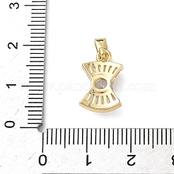 真鍮製マイクロパヴェキュービックジルコニアペンダント  砂時計  18KGP本金メッキ  15.5x10x4.5mm  穴：4.5x2.5mm&nbsp;KK-P334-25G