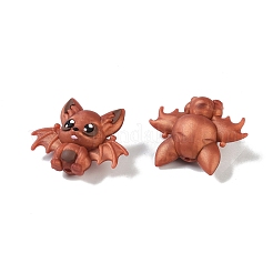 ハロウィンテーマのシリコンフォーカルビーズ  3dバット  シエナ  28.5x35.5x16mm  穴：2mm&nbsp;SIL-M005-05F