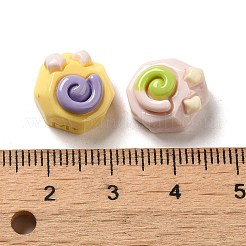 スター不透明樹脂デコデンカボション付きボルテックス  ミックスカラー  13.5x12.5x18mm&nbsp;RESI-D009-01