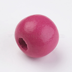 天然木のビーズ  染め  ラウンド  ミックスカラー  14x13mm  穴：3.5~4.5mm  約680個/500g&nbsp;WOOD-Q030-57