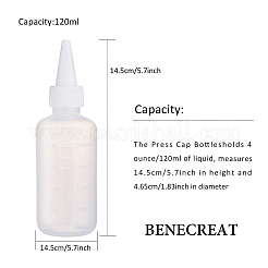120ミリリットルのプラスチック接着剤ボトル  透明  14.5cm  容量：120ミリリットル&nbsp;TOOL-BC0008-26