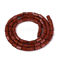 天然石レッドジャスパービーズ連売り  六角柱  5~7.5x3.5~4.5mm  穴：0.6~0.8mm  約57~64個/連  14.76~15.55インチ（37.5~39.5cm）&nbsp;GG-N002-01A-16